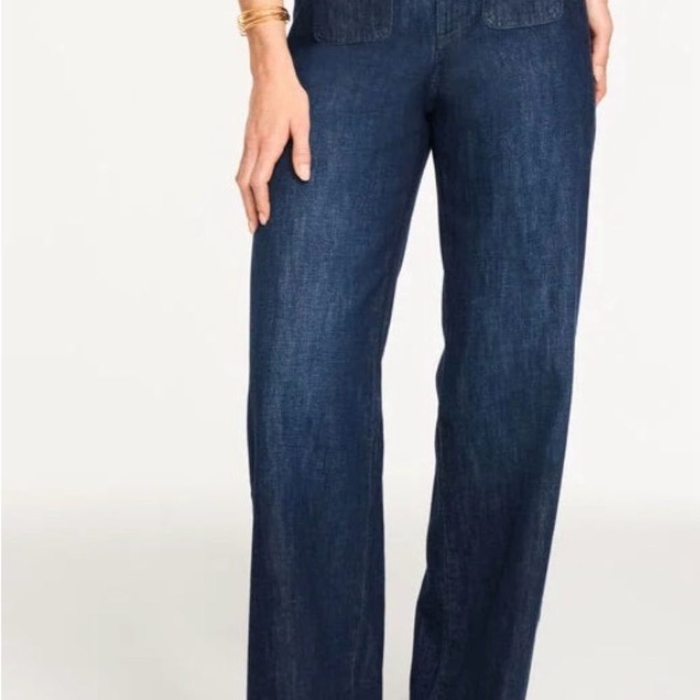 Talbots Straight-Leg Women's Jeans in Dark Blue Denim